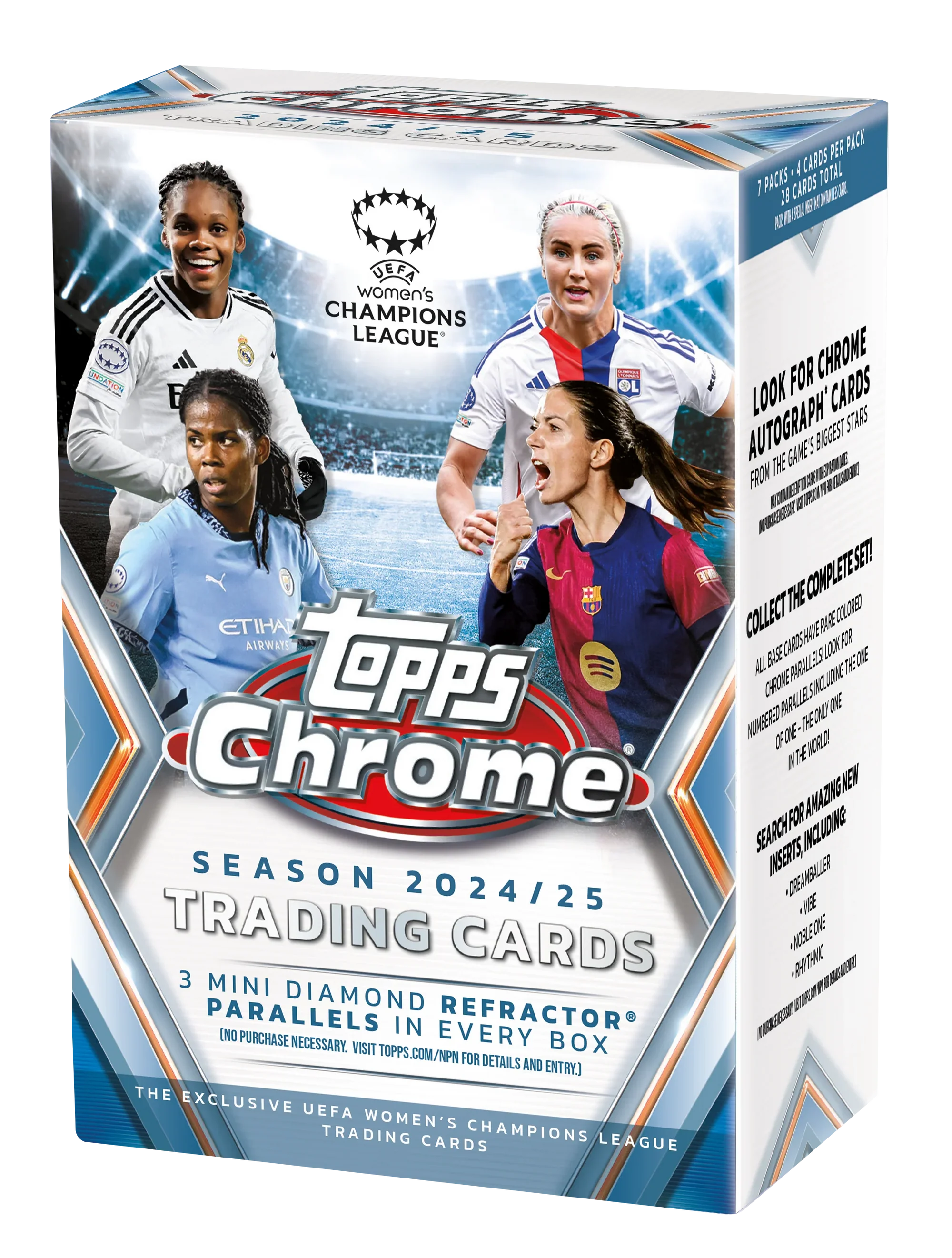 2024-25 Topps Chrome® UEFA Women's Champions League - Value Box Sealed