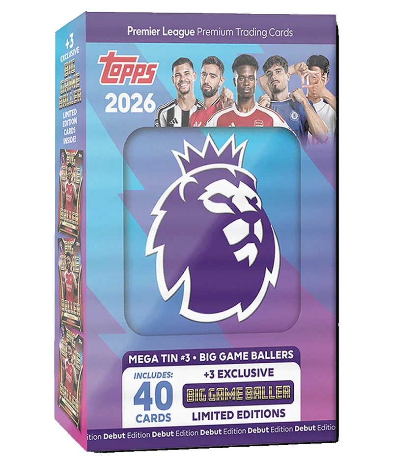 Topps Premier League 2026 - Debut Edition - Mega Tin (Big Game Baller) Sealed